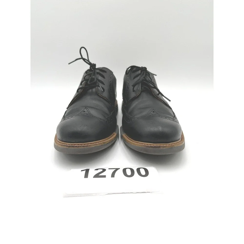 Cole Haan Wingtip Oxford Mens 9.5 Black Excellent Leather Brogue Dress Shoes
